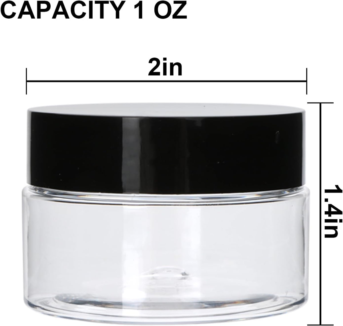 20 Pack 1oz Plastic Containers with Lids, Jars with Lids, Great for storing,lip balms, creams, ointments, cosmetics, samples