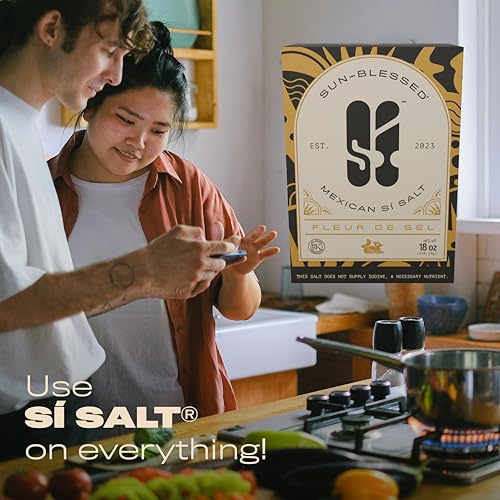 Sí Salt, Colima Sea Salt, Crystals, Kosher, Unrefined, Hand Harvested (18 Oz, Fleur de Sel)
