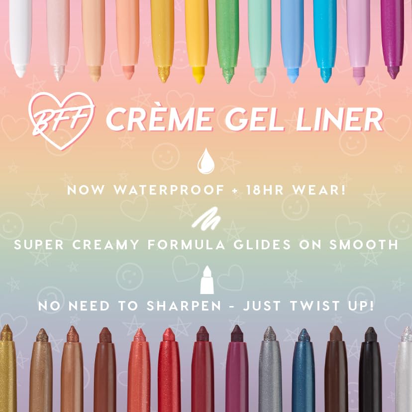 ColourPop Crème Gel Waterproof Eyeliner - 18HR Wear, Ultra-Pigmented Eyeliner Pencil with Matte & Metallic Finishes - Smudge-Proof, Vegan & Cruelty-Free - Aglow (0.01 oz)
