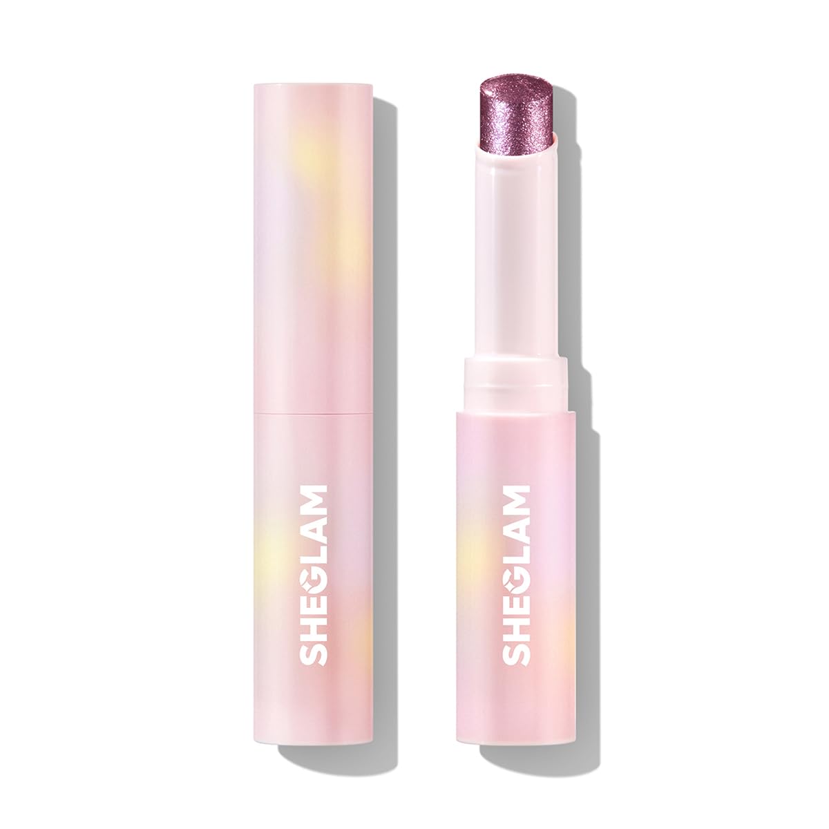 SHEGLAM Crystal Jelly Glaze Stick Eye Shadow Stick Eyeliner Brightener Pencil Crayon with Brush Easy to Blend Long Lasting Shimmer Eyeshadow-Violet Crush