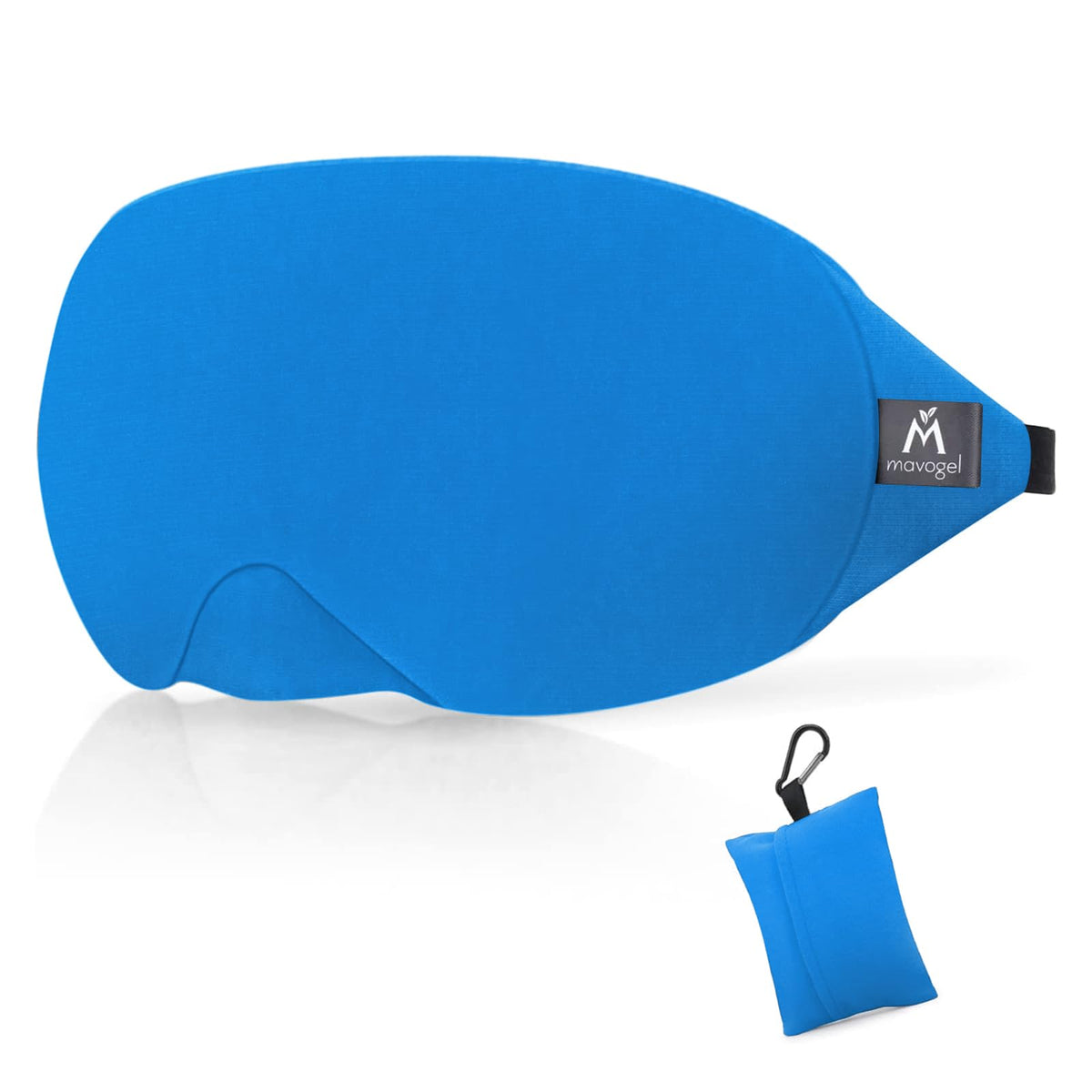 Mavogel Cotton Sleep Eye Mask - Updated Design Light Blocking with Adjustable Nose Bridge, Soft and Comfortable Night Eye Mask for Men Women, Eye Blinder for Shift Work, Includes Travel Pouch, Grey