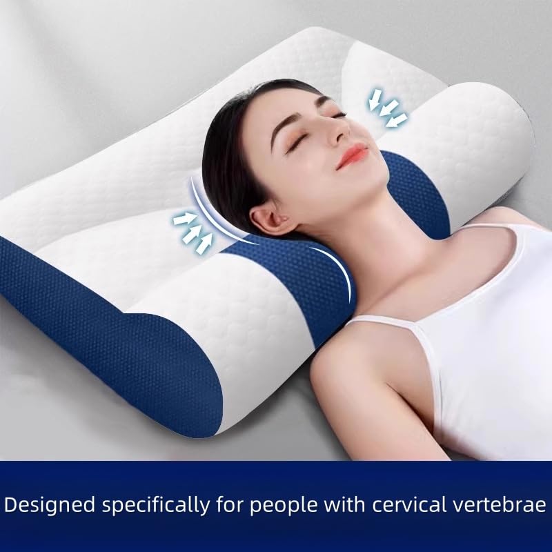 Ultra Fire Cervical Care Pillow - Ergonomic Pillow with Cervical Traction & Neck Support Pillows for Sleeping, Orthopedic Contour Cervical Pillow for All Positions (1, Green, 60 * 40cm)