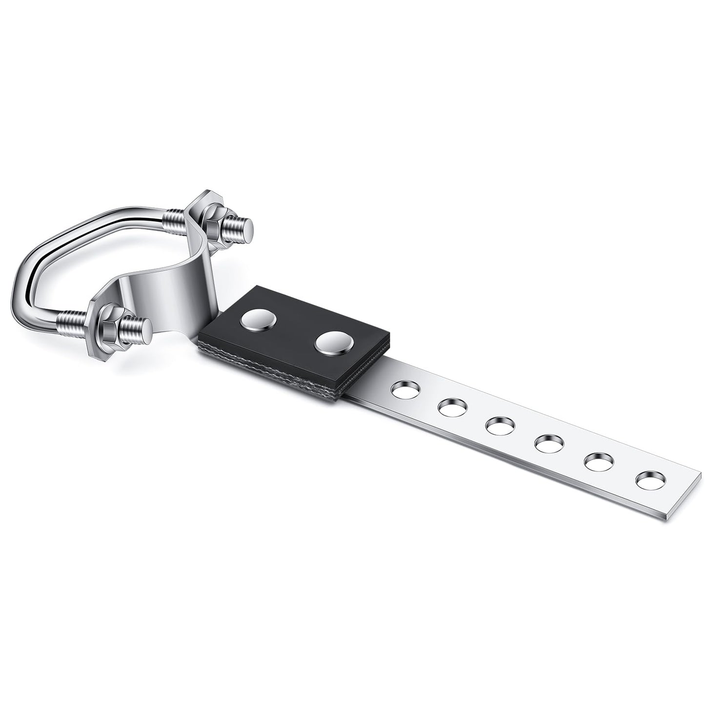 Geetery 2 Pcs Exhaust Hangers Muffler Hanger Swivel Tail Pipe Universal Exhaust Tailpipe Hanger Heavy Duty Tailpipe Muffler Bracket Flexible Swivel, Silver (Rv Style)