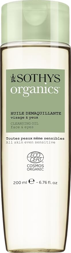 SOTHYS Cleansing Oil for Face and Eyes | Gentle Organic Makeup Remover, Daily Vegan Facial Cleanser | For All Skin Types