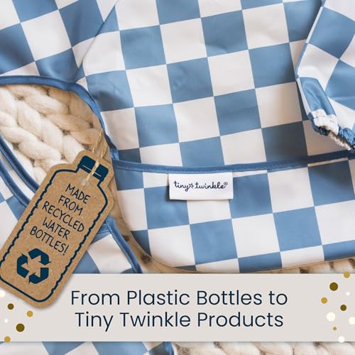 Tiny Twinkle Portable Waterproof Makeup Bag | Travel-Friendly Cosmetic Organizer with Convenient Carry Handle | Spacious Interior, and Secure Zipper Closure (Sage Checkers)