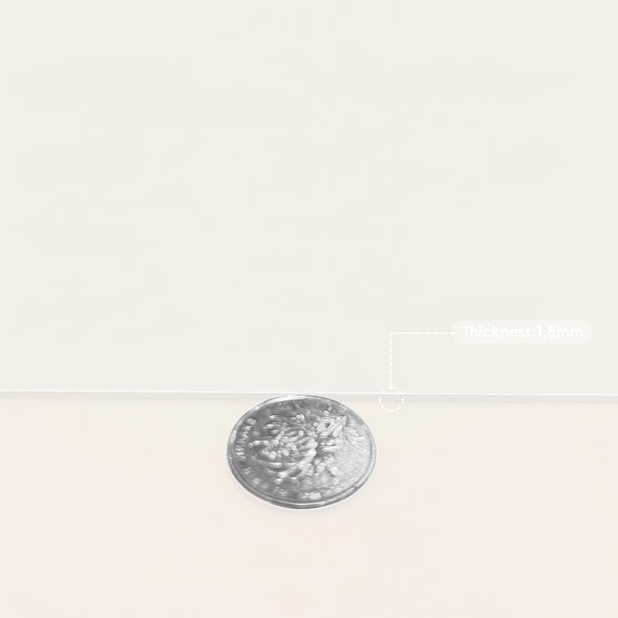 Leather Desk Mat,1.8mm Thick,12x66 Inch Desk Cover,Desk Protector Mat,Dresser Cover Top,Desktop Cover,Dresser Cover Top for Bedroom,Table Protector Mat(White+White,12×66)
