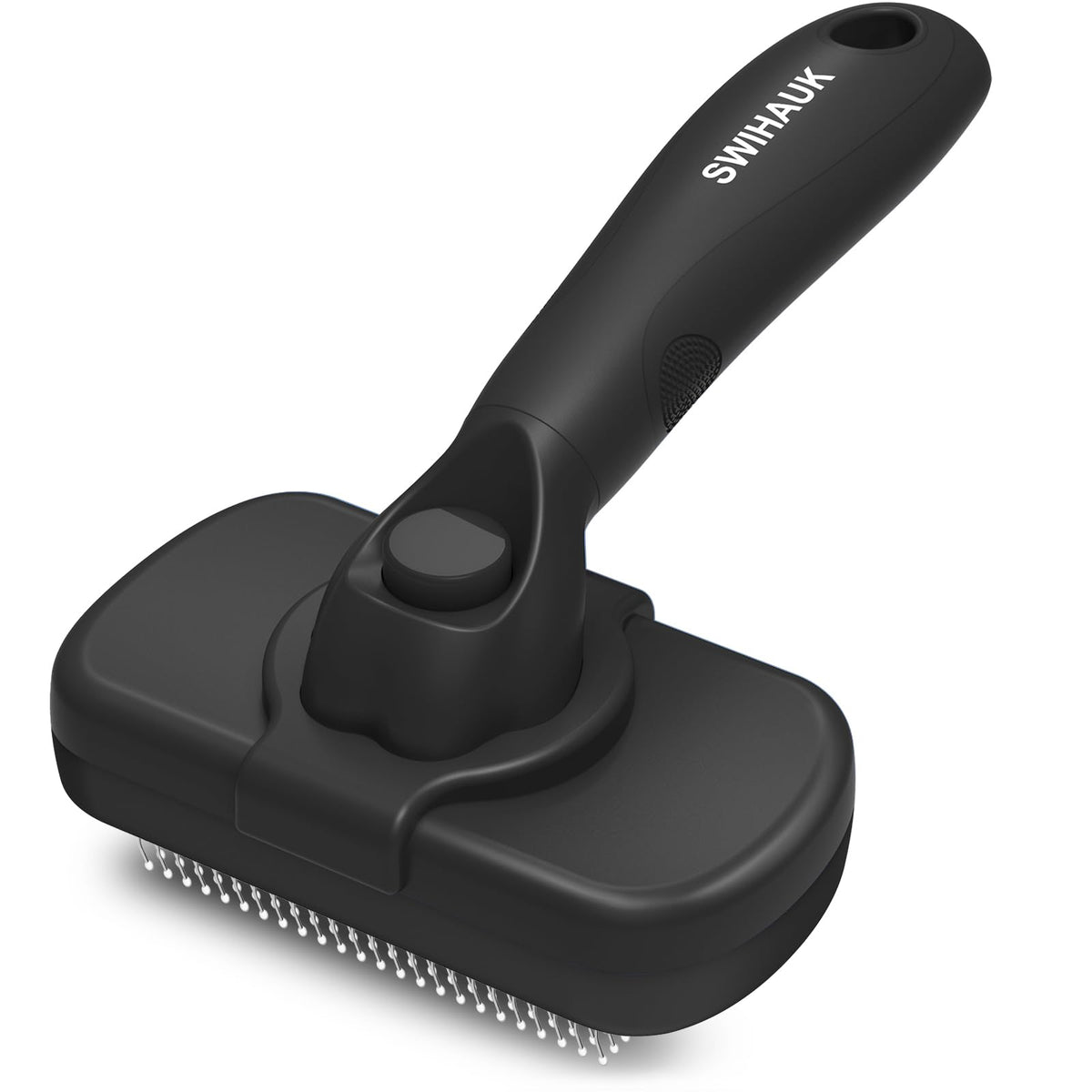 Swihauk Self Cleaning Slicker Brush - Skin Friendly for Dogs & Cats, Deshedding Grooming Tool for Shedding Hair, Puppy Brush for Haired Pets