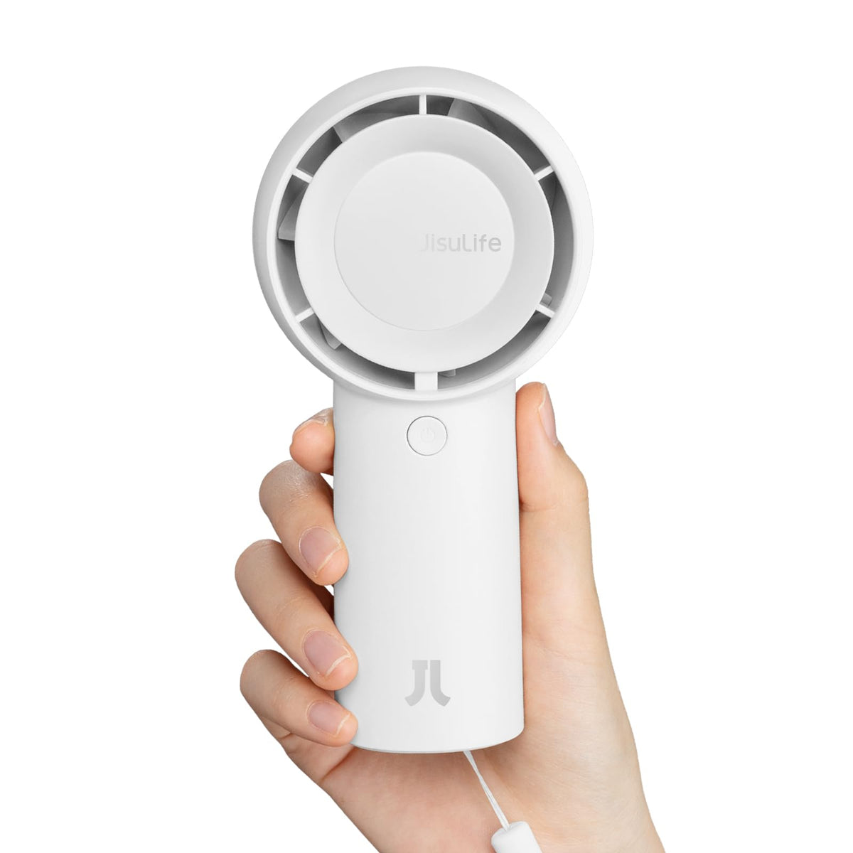 JISULIFE Handheld Portable Turbo Fan [16H Max Cooling Time], 4000mAh USB Rechargeable Personal Battery Operated Mini Small Pocket Fan with 5 Speeds for Travel/Outdoor/Vacation/Concerts - Brown
