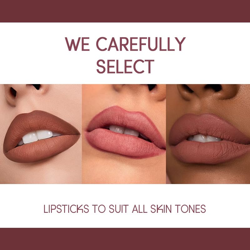 USHAS Lipstick and Lip Liner Combo Set 2 in 1 Waterproof Lipstick for Women Lip liner Set Long Lasting Lipstick, Matte Lipstick Pen with Lip Liner Set Makeup Kits (G2, Pack of 1)