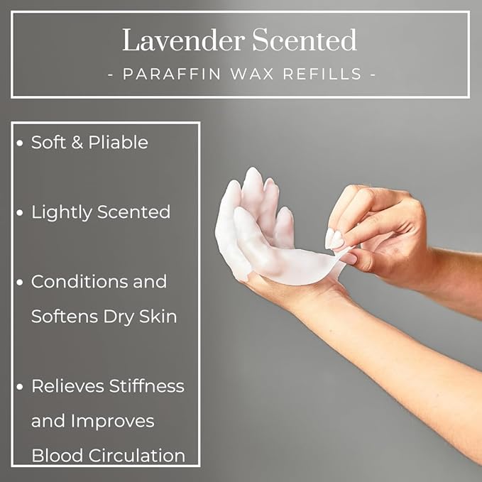 6lb Lavender Scented Paraffin Wax, Paraffin Wax for Hand and Feet, Use with any Paraffin Wax Machine for Hand and Feet, Paraffin Wax Refills for Paraffin Baths, Parrafin Wax Blocks