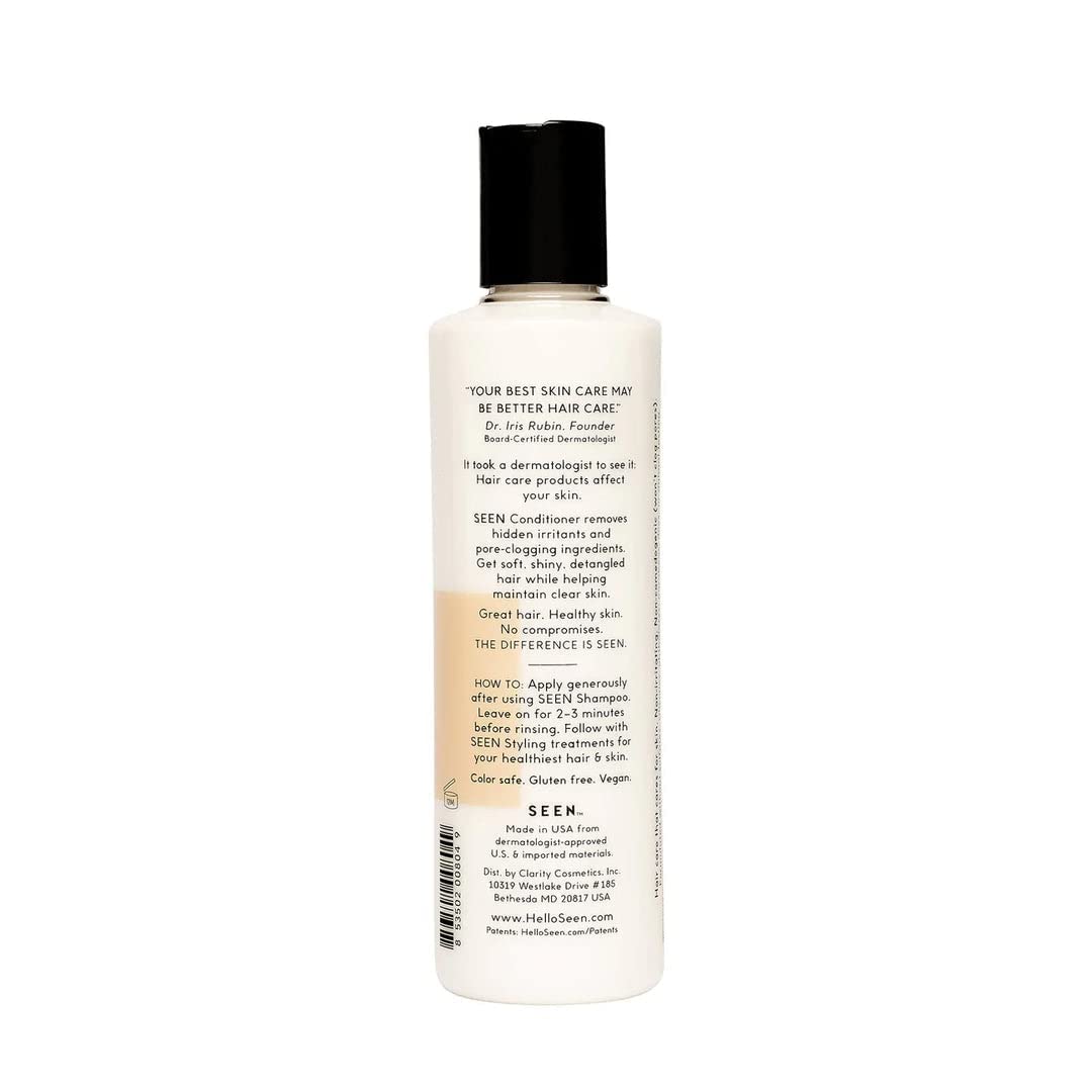 SEEN Shampoo & Conditioner Bundle - Scented, Non-Comedogenic & Sulfate-Free Hair Care - Dermatologist-Developed, Safe for Sensitive & Acne-Prone Skin