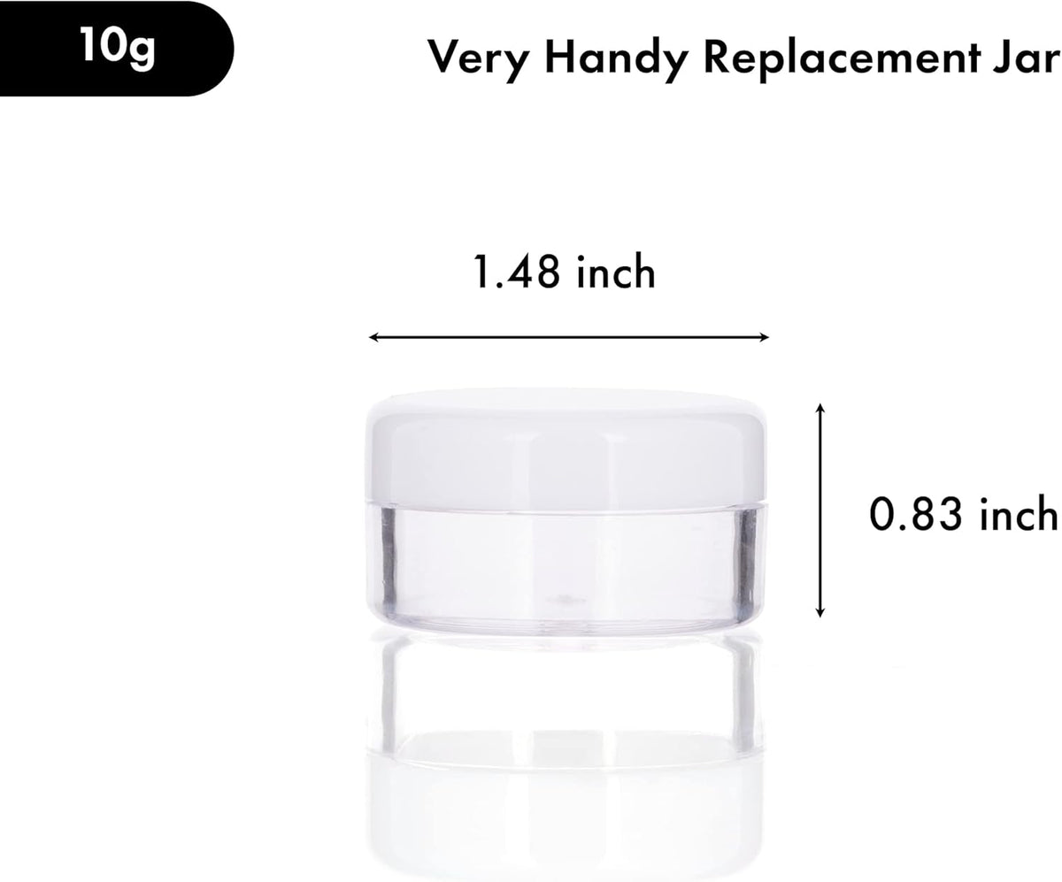 40Pcs 10 Gram Plastic Cosmetic Containers with Lids for Lotion, Creams, Toners, Lip Balms, Makeup Samples Jars BPA free (10g-40pcs, white)