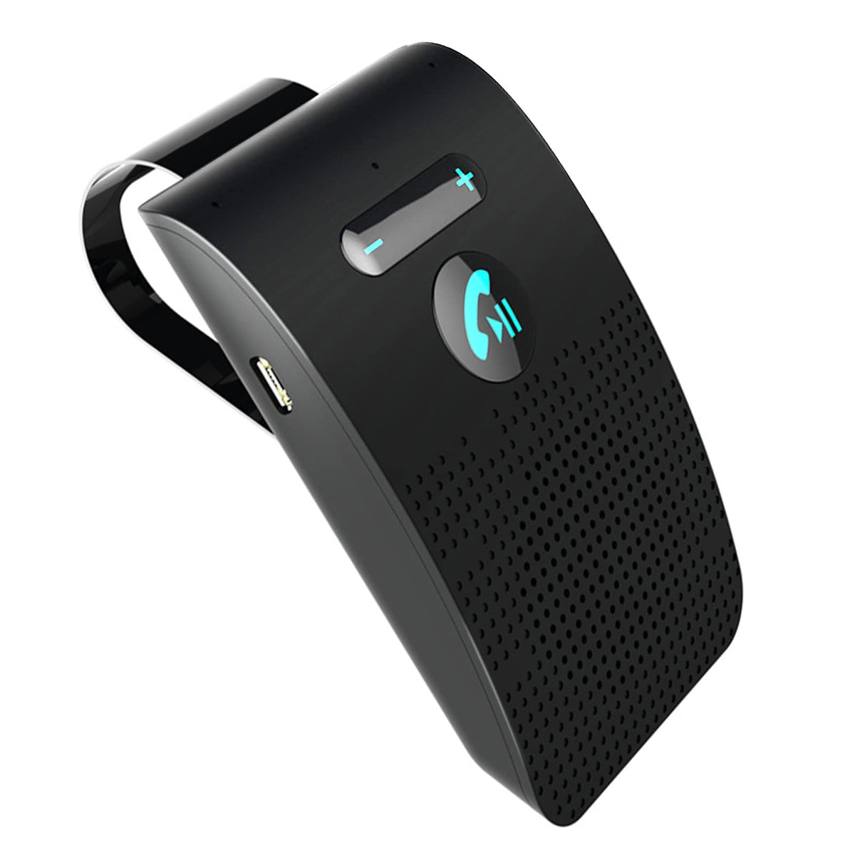 Handsfree Bluetooth for Phone Car Kit, Bluetooth Car Speaker Auto Power On Navigation Assistant Car Visor Bluetooth Receiver with Back Clip, Cars Handsfree Speakerphone Adapter
