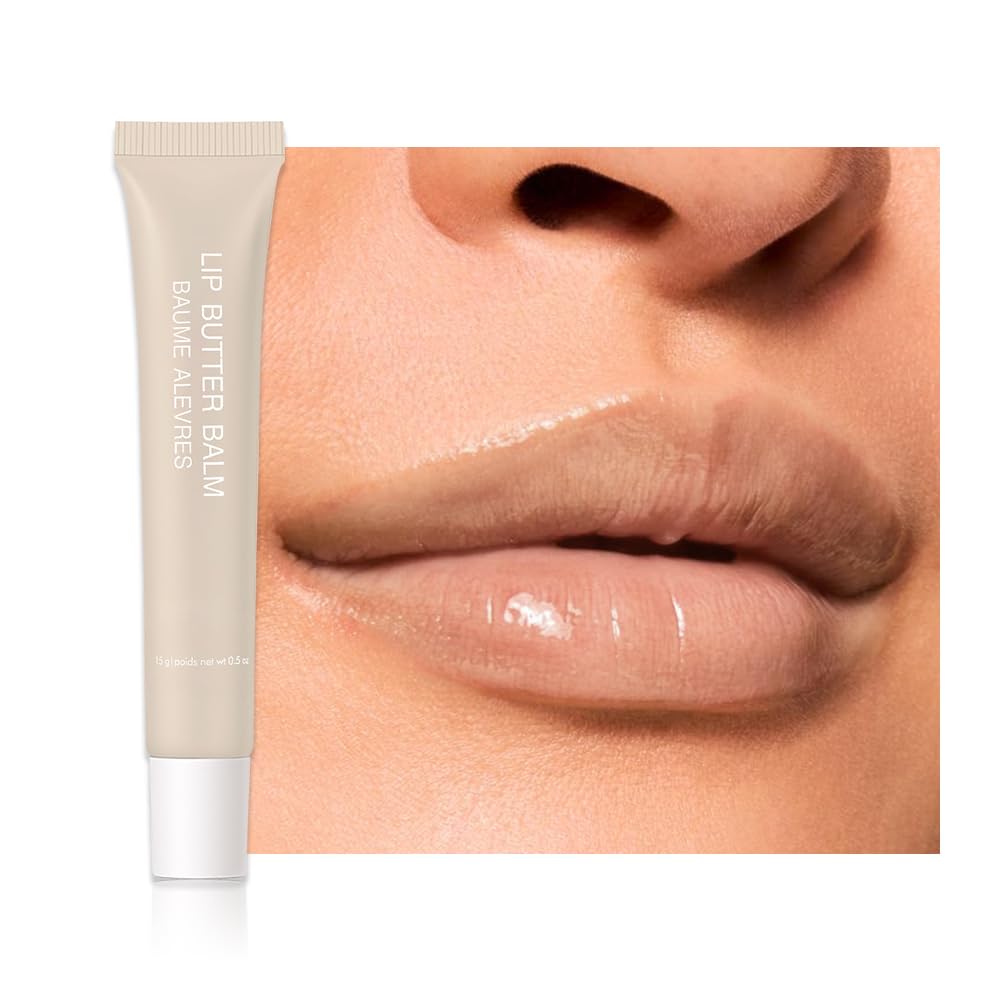 1Pcs Tinted Lip Balm Serum Makeup, Squeeze Hydrating Tint Lips Balms Serum Cosmetic, Women Care Glossy Nourishing Plumping Lip Stain Gloss Lipstick, Suitable for dry lips, Long-Lasting Color 01