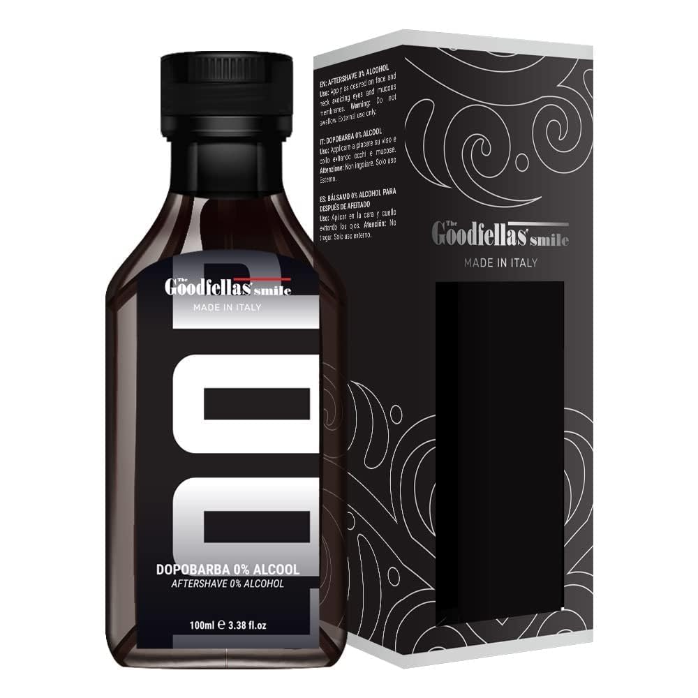 The Goodfellas' smile Alcohol-Free Soothing Aftershave Splash/Tonic, Made in Italy, 100 ml, 3.38 oz (Amber Fougere/Lavender & Sandalwood)