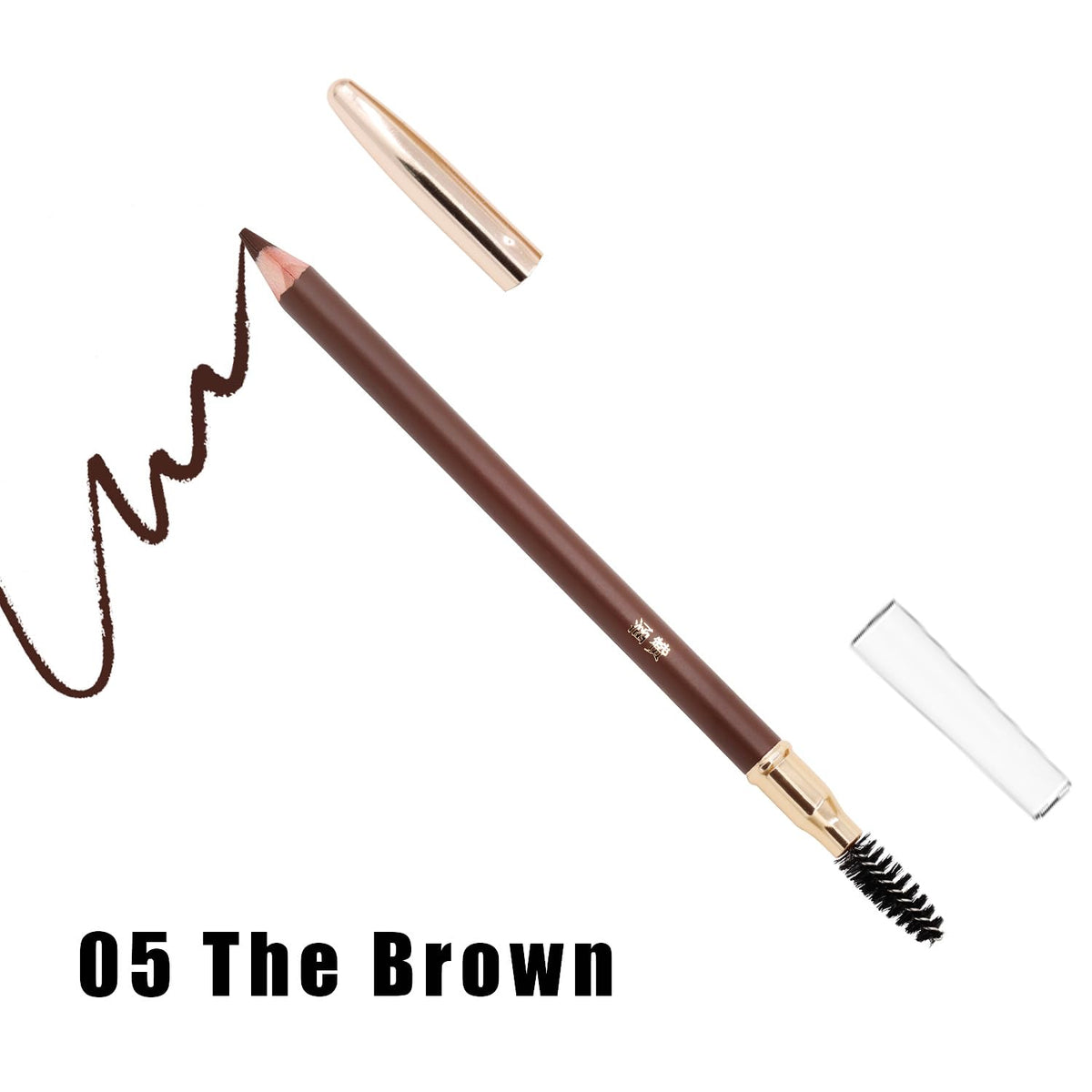 BODERMINCER 1pcs Eyebrow Pencil Longlasting Waterproof Durable Liner Eyebrow 5 Colors to Choose (5# Brown)