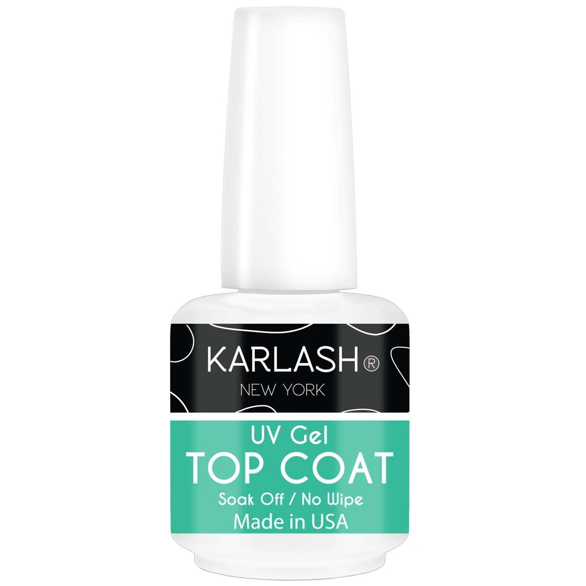 Karlash Professional USA Made 15ml No Wipe Gel Top Coat Shine Finish and Long Lasting, Soak Off UV Gel (2 Piece)