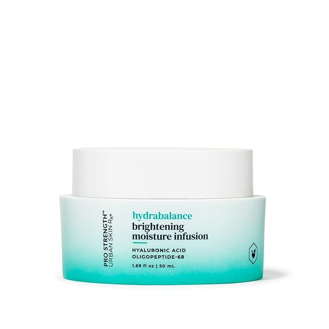 Urban Skin Rx® Pro Strength HydraBalance Brightening Moisture Infusion Quick-Absorbing Moisturizer, Fragrance-Free, Formulated with Squalane & Hyaluronic Acid, Combats Dehydration & Texture, 1.69 Oz