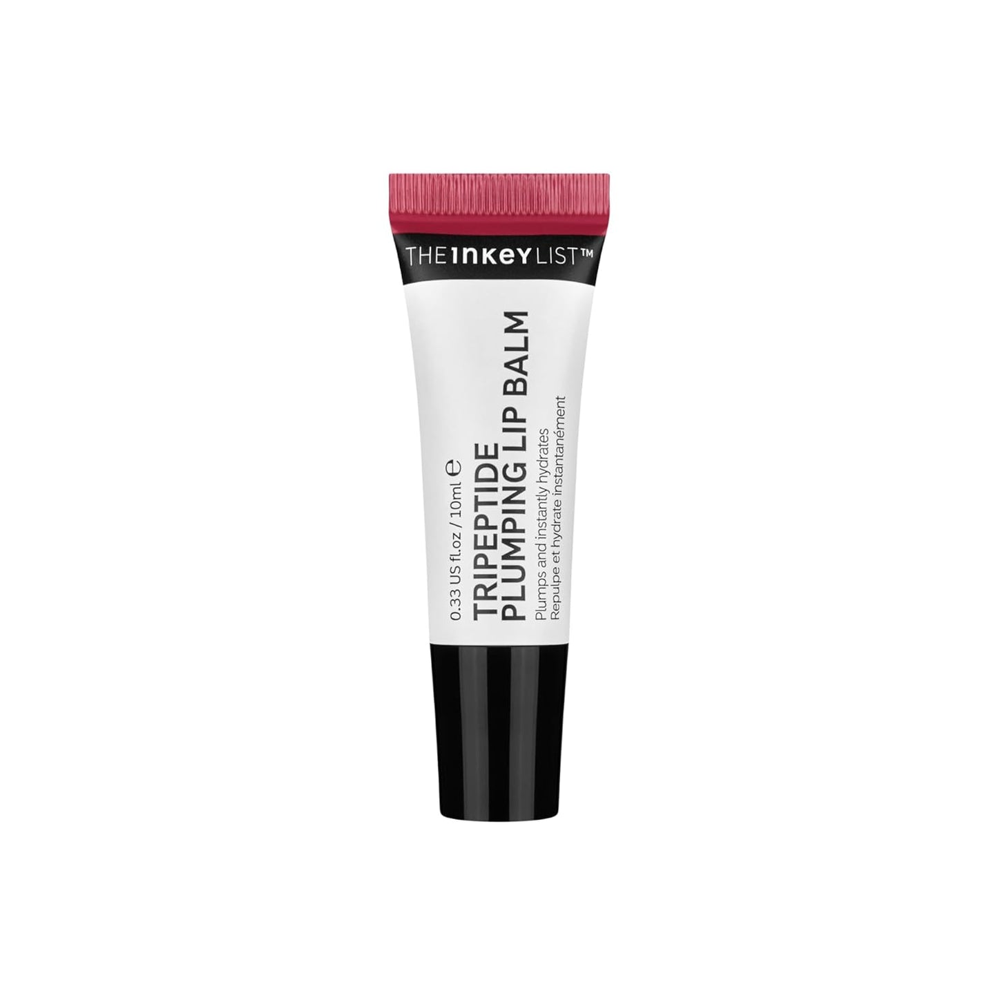 The INKEY List Tripeptide Plumping Lip Balm 10ml, Clinically Proven Plumping Tinted Lip Care, Hydrates Dry Cracked Lips, Vegan & Cruelty Free, Pink Tint