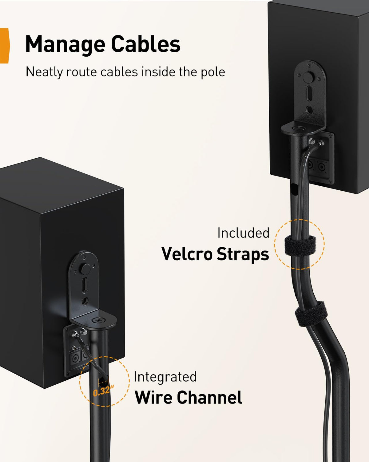Perlegear Speaker Stand Pair, 28” to 38” Height Adjustable Surround Sound Speaker Stands for Small Bookshelf, Satellite Speakers, and Studio Monitors up to 5lbs, Tool-Free Floor Speaker Stand, PGSS11
