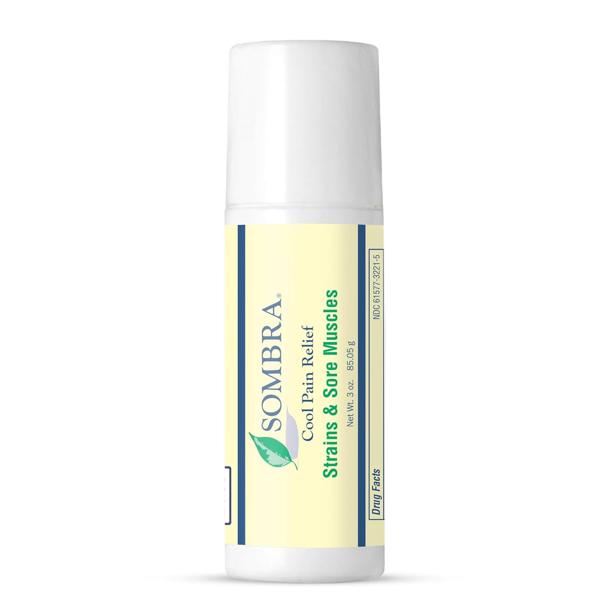 Sombra Cool Pain Relief Gel Cold Pain Relief for Swelling, Growing Pains, Soreness, Post-Workout, Vegan Formula Free of Artificial Fragrances, Dyes, NSAID, Wax, Petroleum, Alcohol - 3oz Roll-On