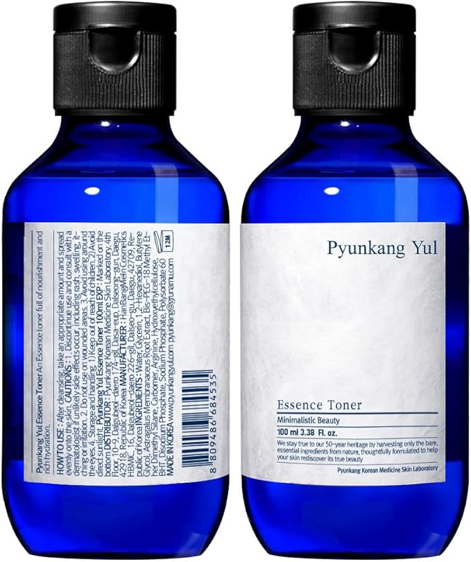 Pyunkang Yul PKY Essence Toner for Deep Hydration, Highly Concentrated Essence Facial Toner, Minimal Ingredients, Zero-Irritation, Korean Skincare, (3.38 Fl. Oz, 100ml)