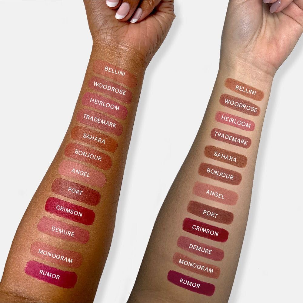 Glo Skin Beauty Suede Matte Lip Crayon (Bellini) - Longwearing Formula Stays On All Day, With Conditioning Shea Butter + Mango Seed Oil for a Velvety Smooth Finish