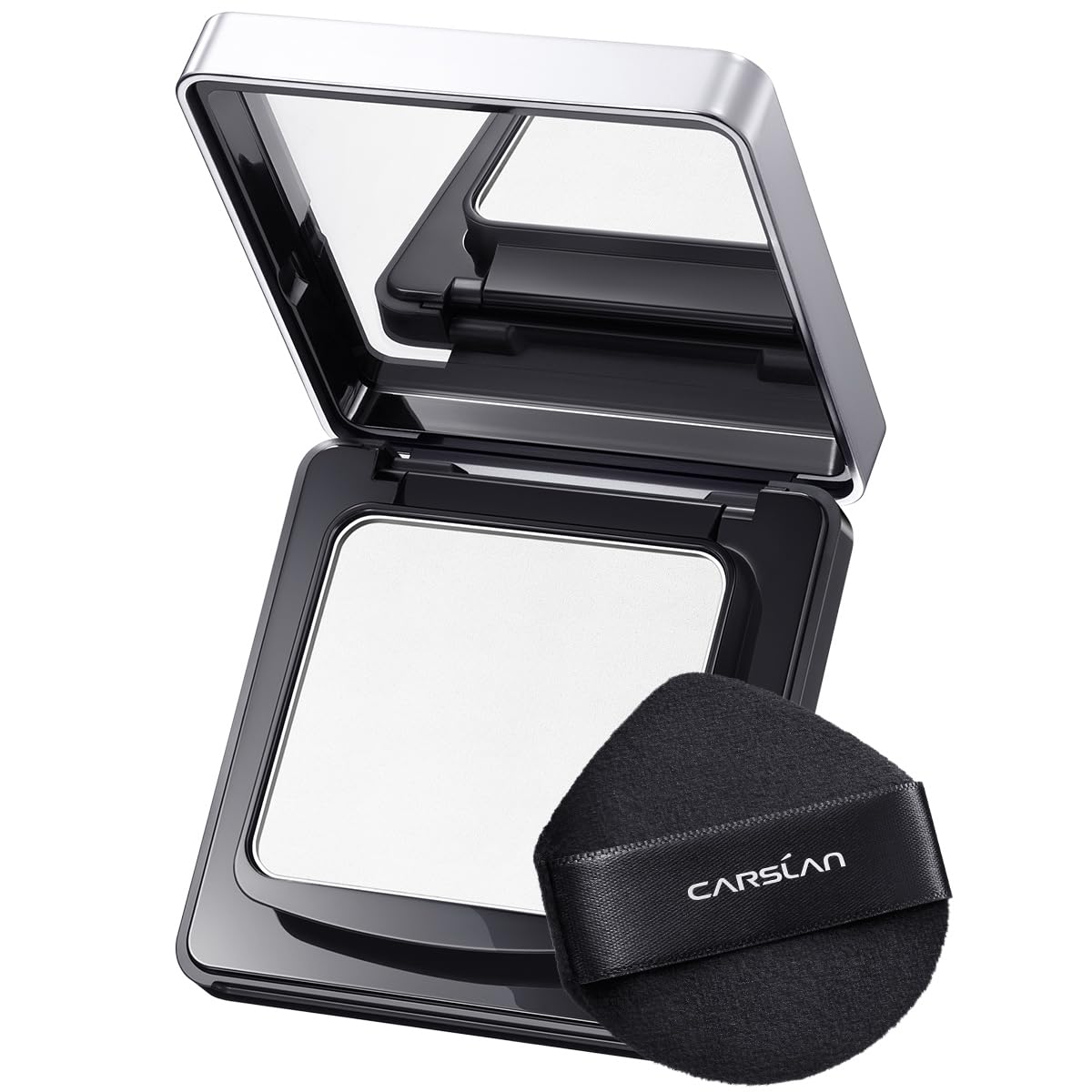Waterproof Face Pressed Powder Compact, 24H Longlasting Oil Control Pressed Setting Powder Talc-Free Makeup, Shine Free, Poreless, Smooth, 02 for oily skin (0.28Oz)