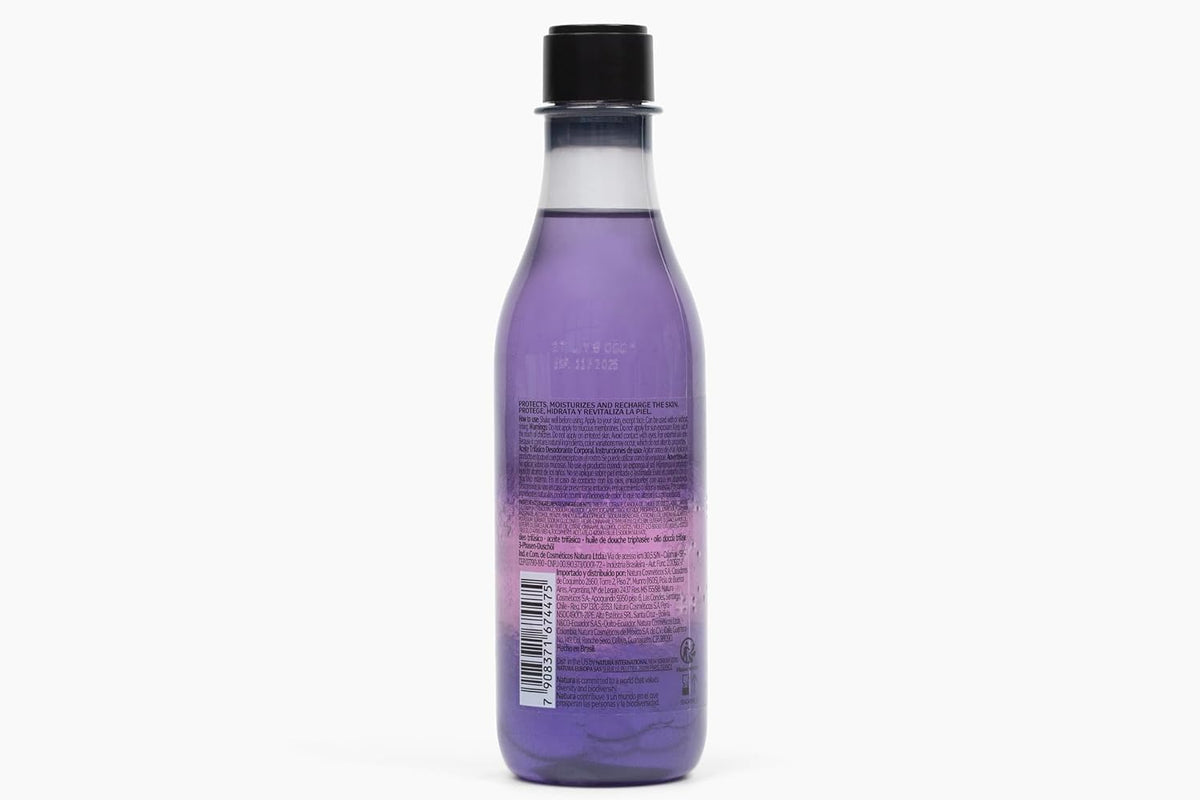 natura - Ekos Açaí Triple Phase Shower Oil - Revitalizing In-Shower or Bath Body Oil - Anti-Dullness - Scented - Bath Oil - Skin Moisturizer - Vegan Skin Care - Brazilian Beauty - 6.7 fl oz (200ml)
