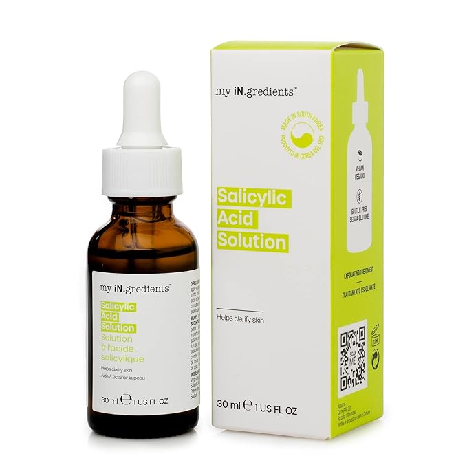 Masque Bar My Ingredients Salicylic Acid Solution - Exfoliating Solution For Face - Healing Acne Spot Treatment For Blemish Prone Skin, Korean Skincare - 1Fl oz