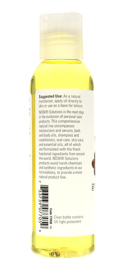 NOW Grape Seed Oil, 4-Ounce (Pack Of 2)