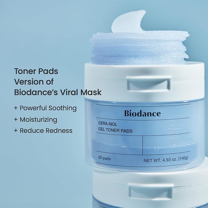 BIODANCE Gel Toner Pads Duo: Collagen & Ceramide Panthenol Toner Pads Set, Korean Skincare Set, Christmas Gifts Stocking Stuffers for Plumping, Pore Perfecting, Hydrating, Moisturizing