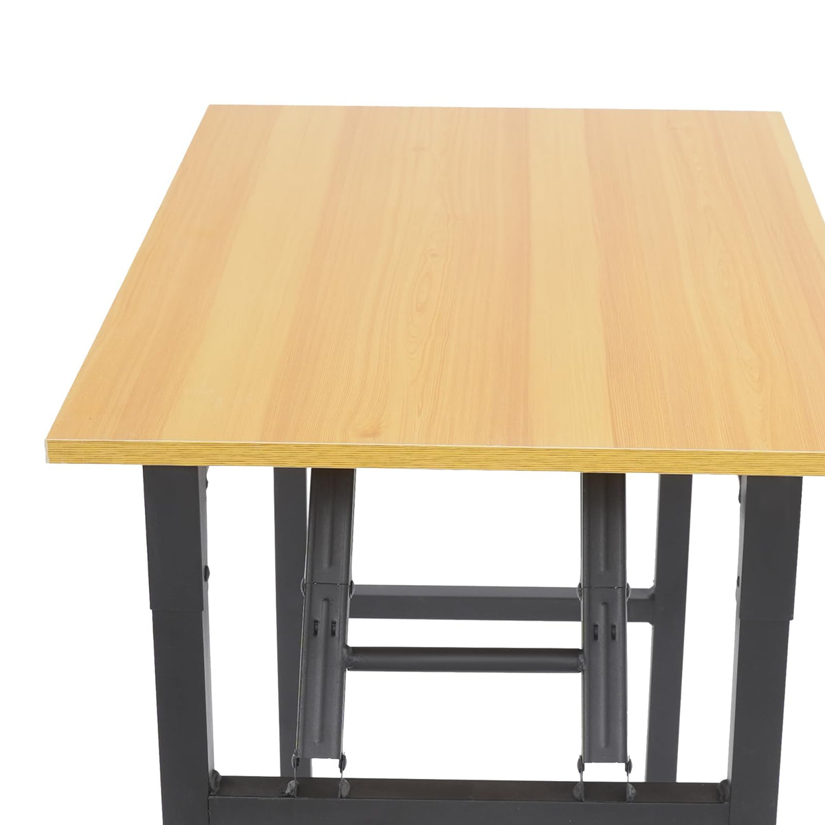 VitaChicuy Folding Desk Assembly Single-Tier Folding Computer Table Rectangular Foldable Desk Freestanding Foldable Table for Home, Office, Bedroom 165.35lbs Capacity (31.5 * 19.6 * 29.5in, Yellow)