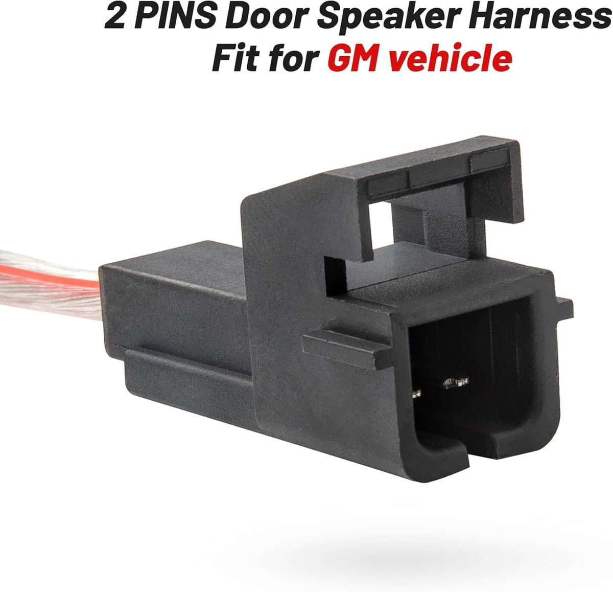 RED WOLF Door Speaker Wiring Harness Replacement for Chevy GMC Silverado Sierra 1995-2009, Buick 1995-2006, Cadillac 1988-1999 Install Aftermarket Audio Speaker Wire Cable 4 PCS