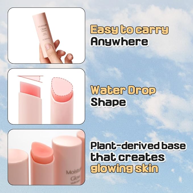 EUNYUL Moisture Glow Multi Balm Stick 0.35 Oz. x 2EA Facial Balm for Hydrating & Nourishing