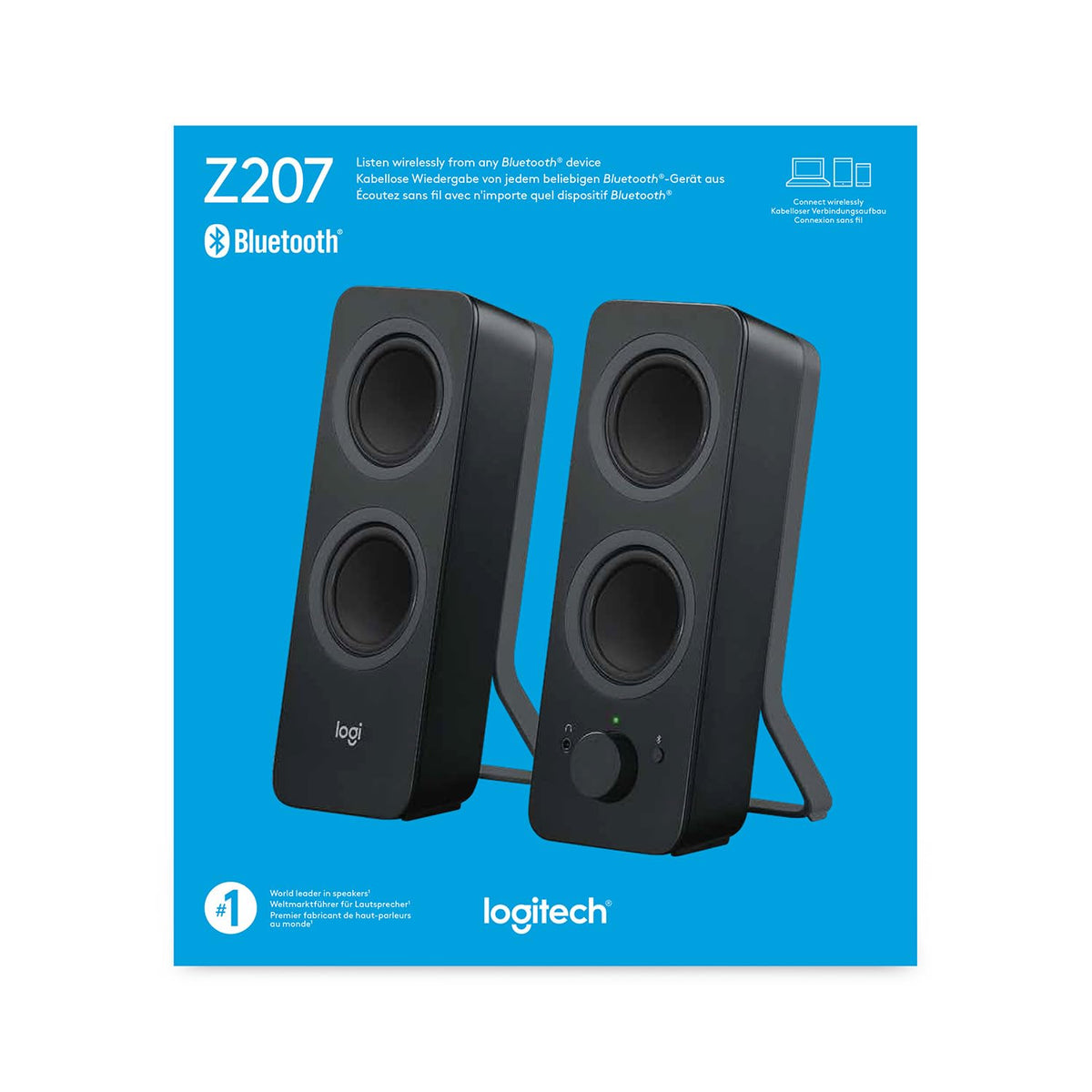 Logitech Z207 2.0 Stereo Computer Speakers with Bluetooth
