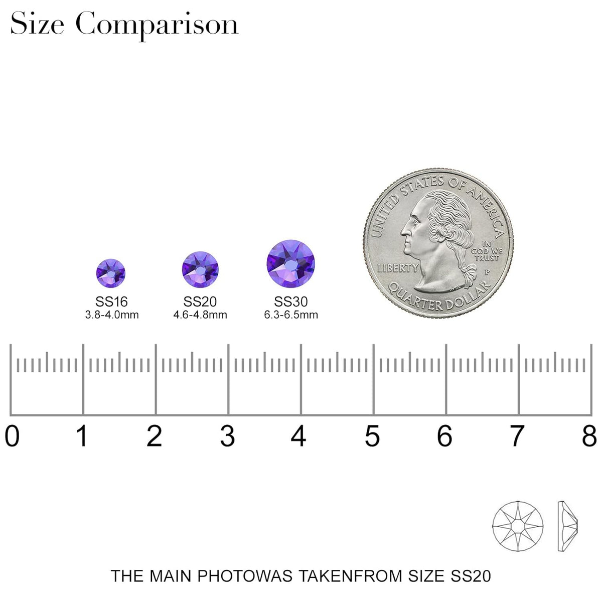 Novani Purple Velvet Rhinestones 1440pcs Flat Back Round Rhinestone Style 2088 Sparkly Crystal Gemstones for Nail Art and Crafting SS20,4.6-4.8mm