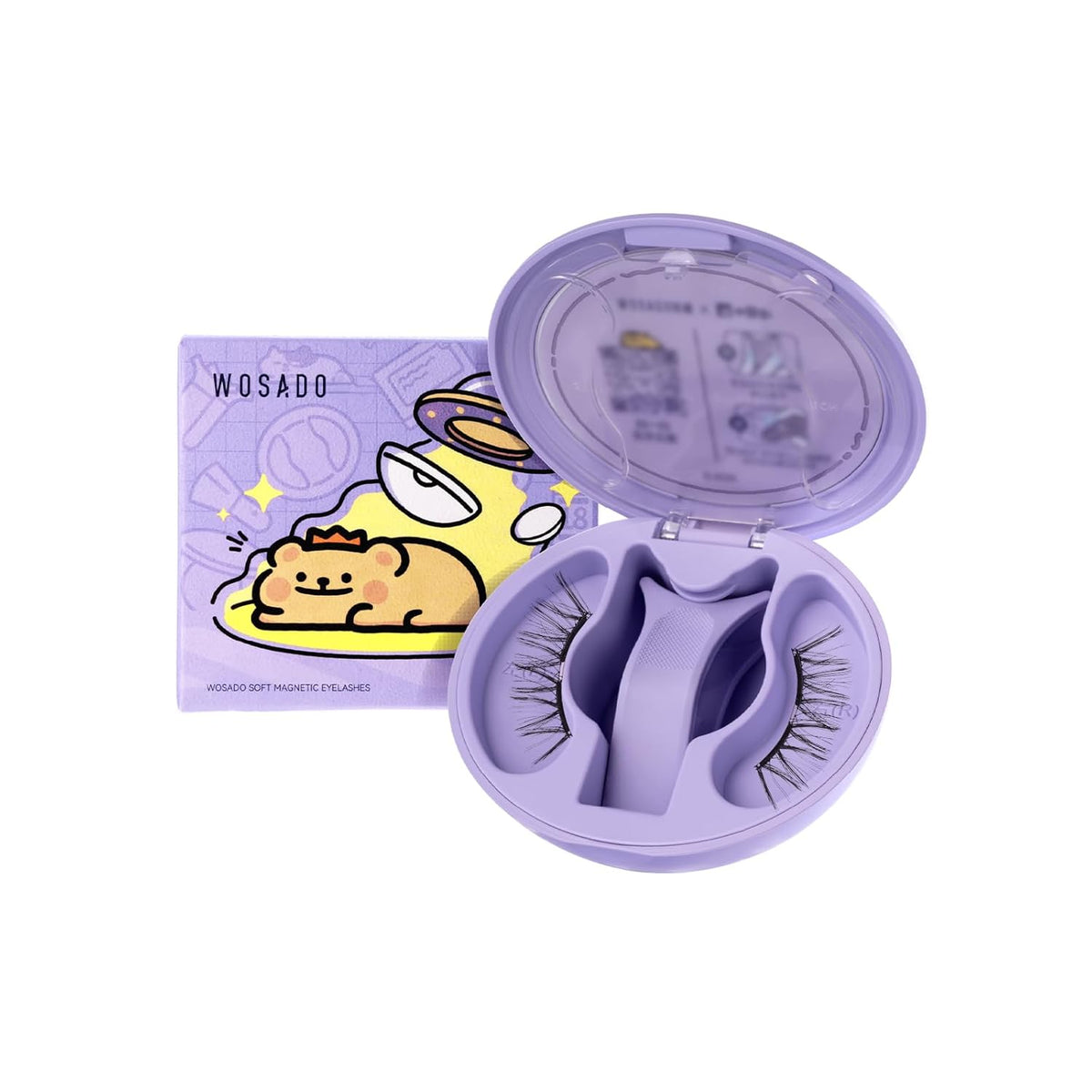 Soft Magnetic Eyelashes Kit with Applicator, No.18 Velvet Black BearisBug, Reusable Glue-free Wispy Magnetic Lashes, Cruelty-free False Lashes, Waterproof, Lightweight, Suit for Heavy Makeup