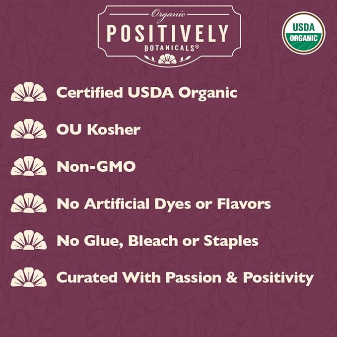 Organic Positively Botanicals Company, Eleuthero Root Herbal Tea Bags, 20 Count
