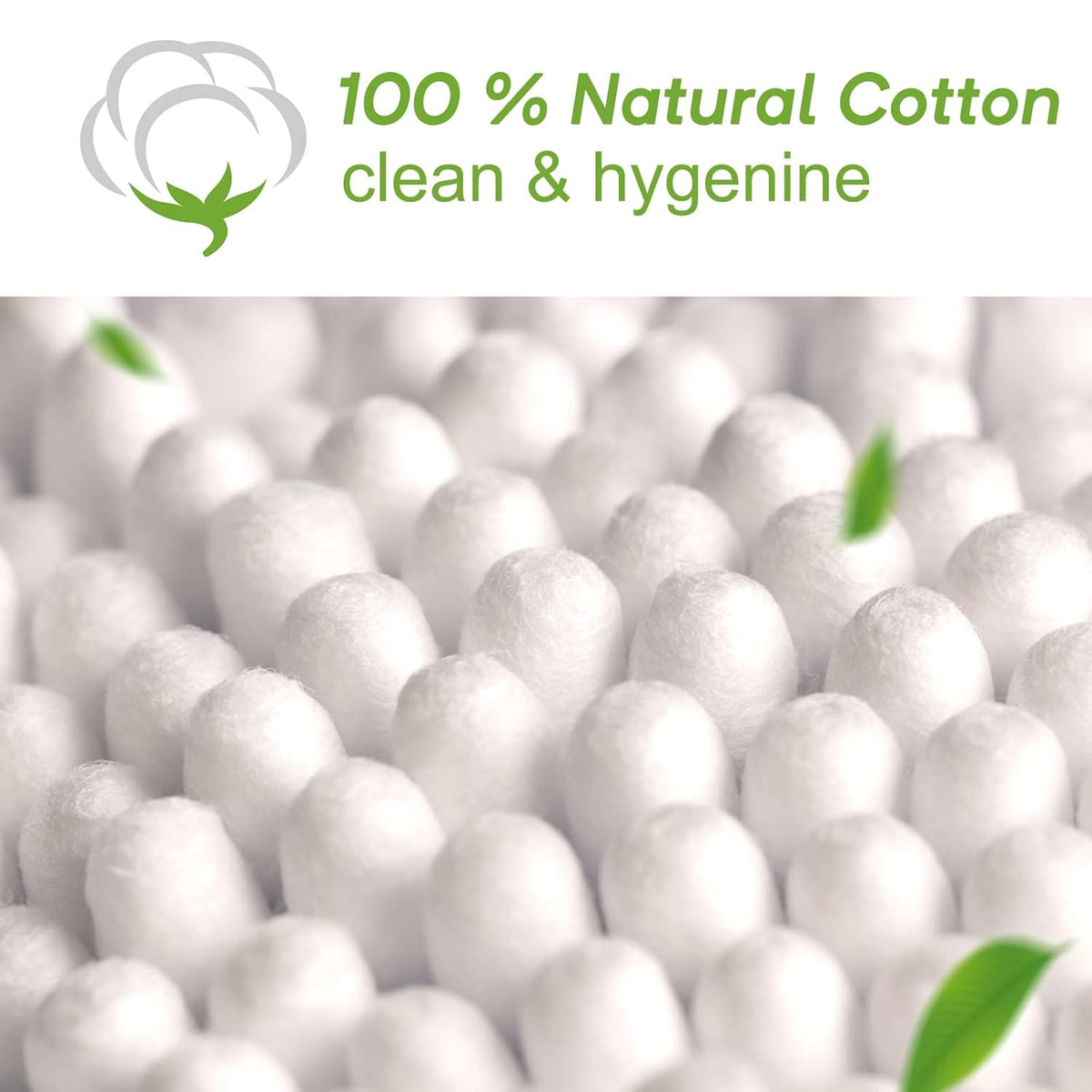 800 Count Bamboo Cotton Swabs - Natural Organic Cotton Buds with Double Tips, Hypoallergenic, Biodegradable Swabs for Ear Cleaning, Beauty & Personal Care, Makeup, Pet Care, Crafts
