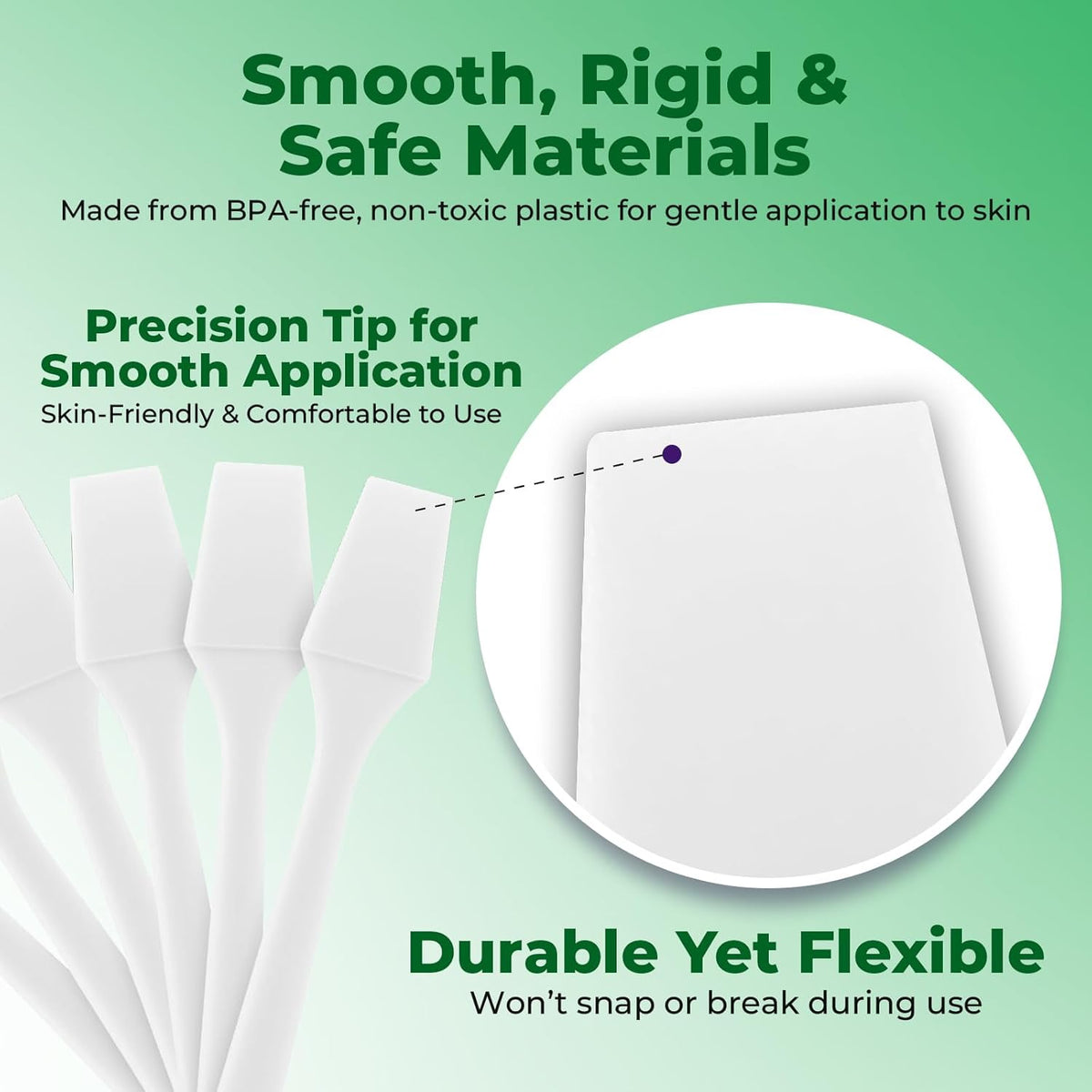 Mini Skin Care Spatula (2.5", 100 Pack) - Small Spatula for Makeup, Creams & Crafts | Makeup Applicator for Mixing, Cosmetic, Face Mask | Disposable Cosmetic Applicators | White