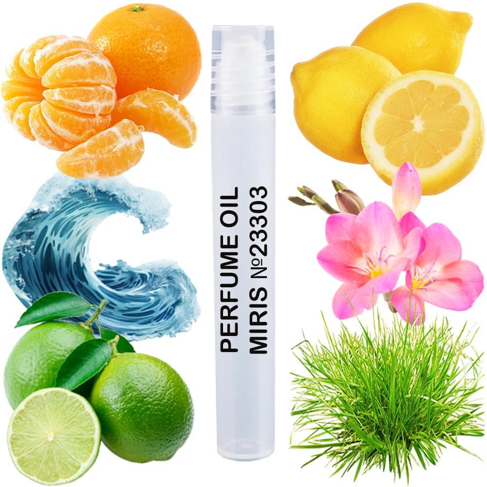 MIRIS Perfume Oil No. 23303, Inspired by Happy, Long-Lasting Men Roll-On, Rollerball 0.34 Fl Oz / 10 ml