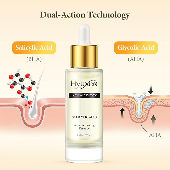 Salicylic Acid Serum for Acne, Blackhead, Closed Comedones & Open Pores | Face Serum for Acne Prone & Oily Skin Women Men | Reduces Excess Oil Hydrating & Soothing & Exfoliating Skin Care (1.0 FL oz)