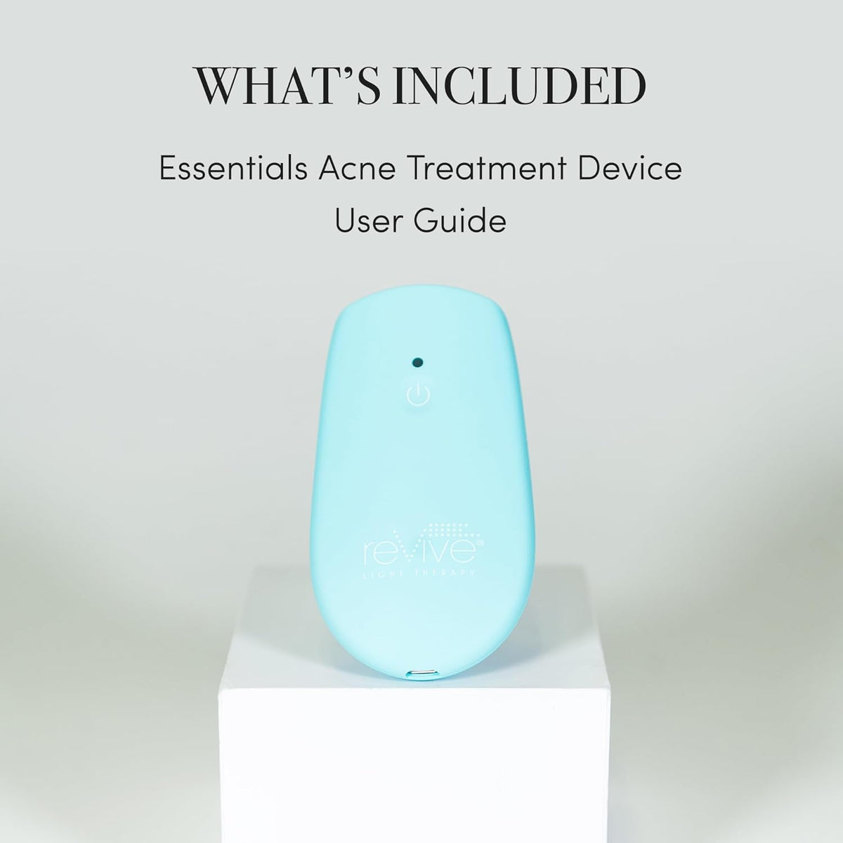 reVive Essentials Acne Device, FDA-cleared Red & Blue Light Acne Tools, Medspa Quality LED Light Therapy Products, Portable Triangular Design Face Tools for Skincare, Battery or USB Power