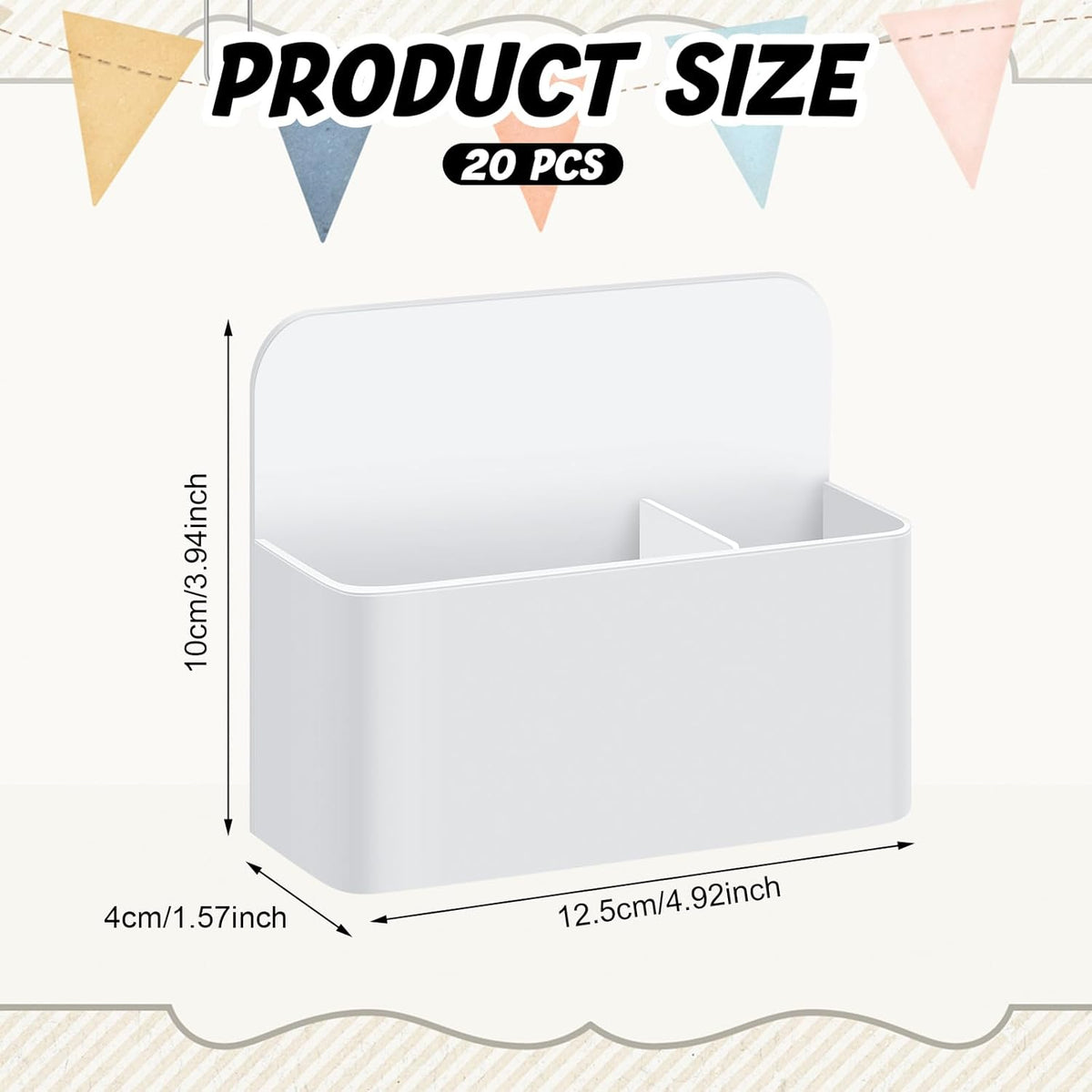20 Pack Magnetic Dry Erase Marker Holder Bulk Whiteboard Magnetic Marker Holder Pen Pencil Organizer for Classroom Whiteboard Refrigerator Locker Storage (White)