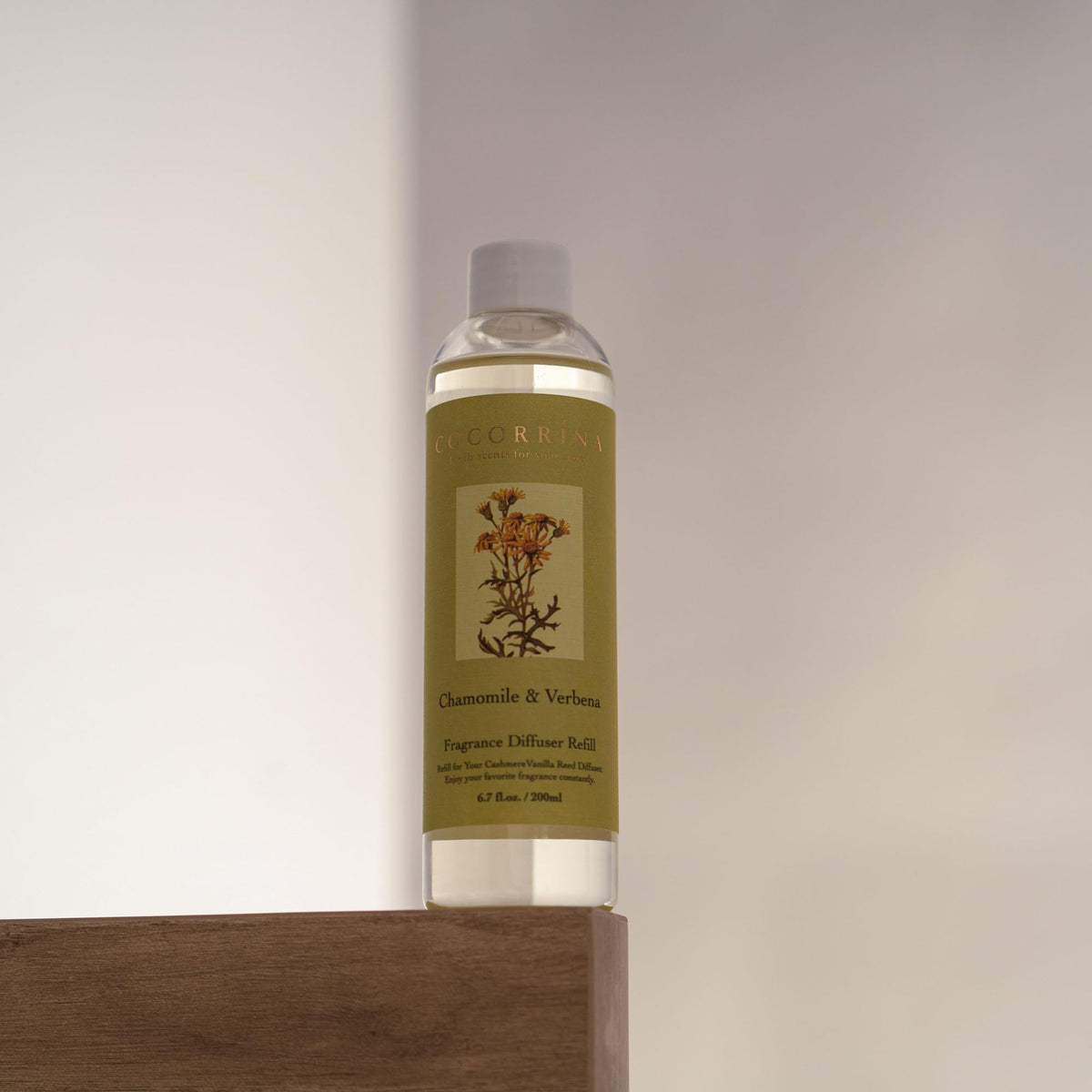 COCORRÍNA Reed Diffuser Refill - Chamomile & Verbena 6.7 oz. Scented Oil Refill for Reed Diffuser Home Fragrance for Bedroom, Bathroom Home Decor