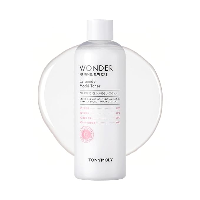 TONYMOLY Mochi Milky Toner Set – Hydrating Korean Toner with Ceramide, Cica, Panthenol & Hyaluronic Acid – Strengthens Skin Barrier, Soothes & Moisturizes – 500ml + 100ml Travel Size Duo