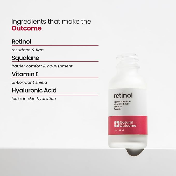 Retinol Serum for Face | Fine Line and Wrinkle Reducer Serum | Nightly Hydrating Facial Serum with Hyaluronic Acid, Vitamin E, Squalane and Aloe Vera | Collagen Enhancer | 1 o