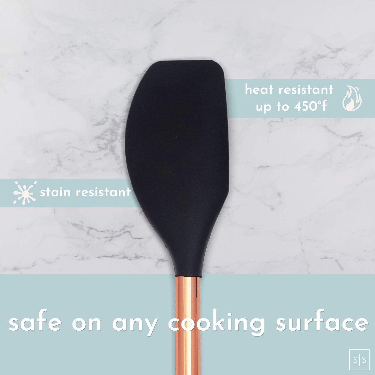 Black and Copper Kitchen Utensils with Holder - 17-Piece Set with Measuring Cups and Spoons, Rose Gold Cooking Tools - Stylish Black and Copper Kitchen Accessories for Modern Cooking and Baking