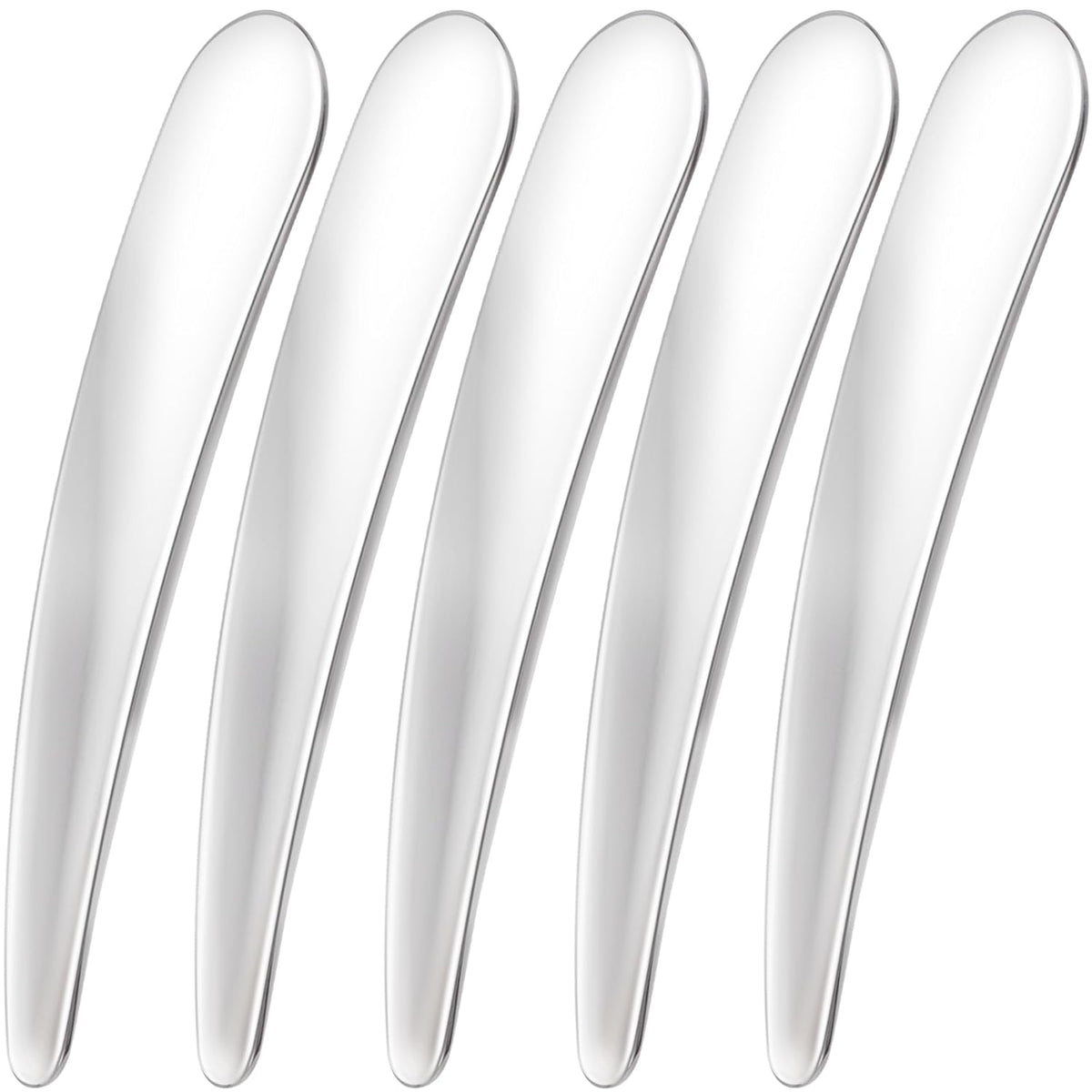 5pcs Mini Metal Cosmetic Makeup Skincare Cream Spatulas Scoop, Cosmetics Spoon Beauty Accessories for Mixing and Sampling Makeup Tools